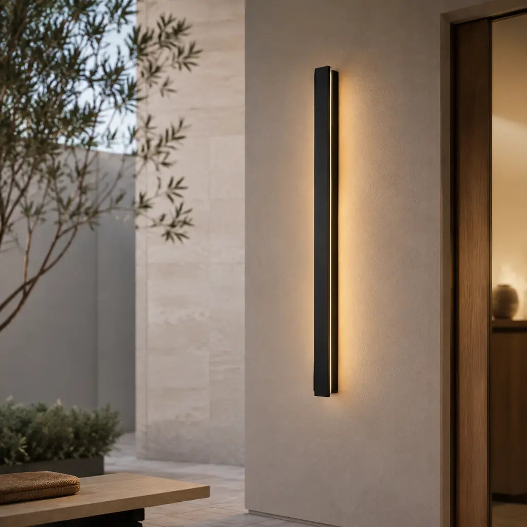 Black Linear Aluminium LED Outdoor Wall Light – IP65