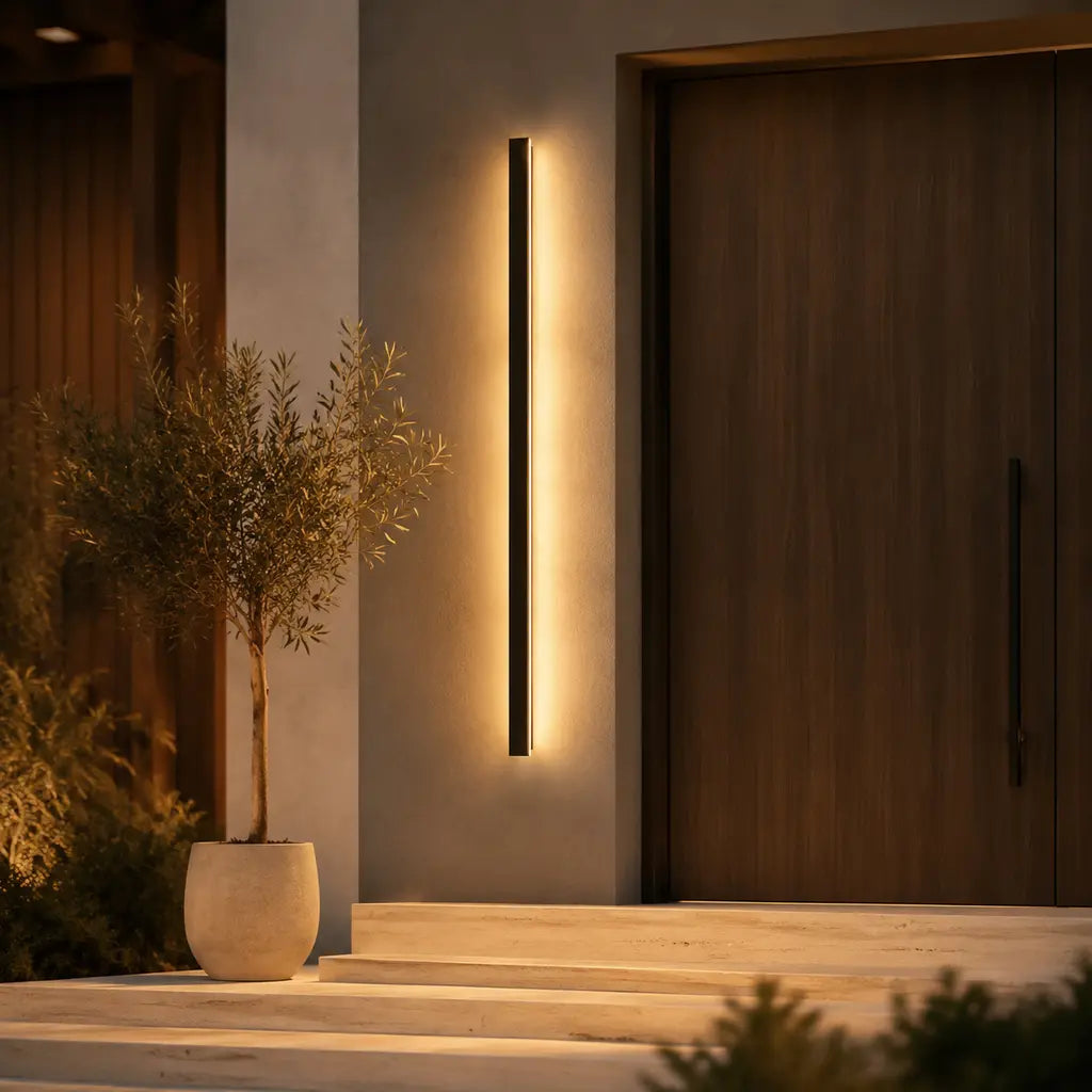 Black Linear Aluminium LED Outdoor Wall Light – IP65