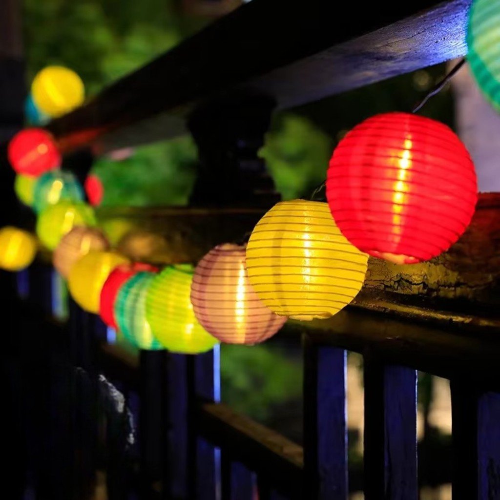 Solar Lantern String Lights IP65 Waterproof Outdoor Garden Patio Decor