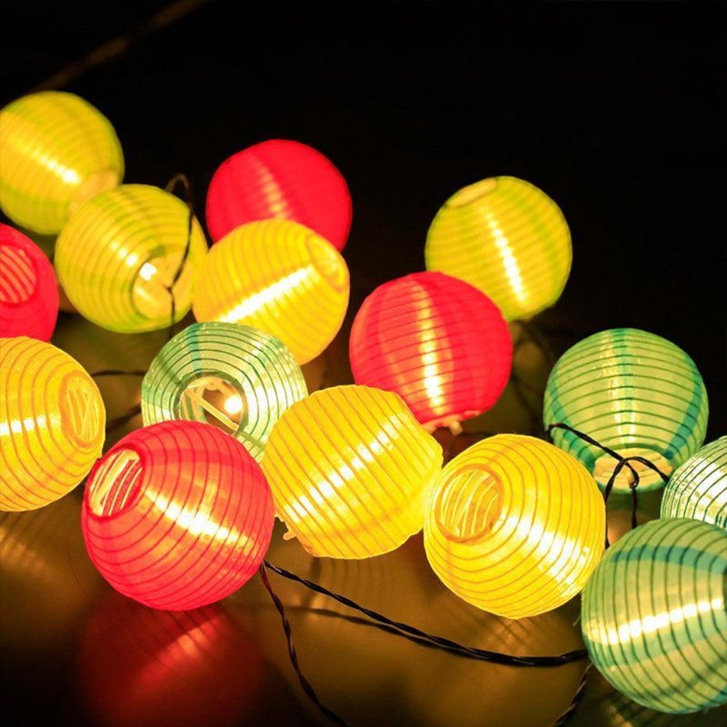 Solar Lantern String Lights IP65 Waterproof Outdoor Garden Patio Decor