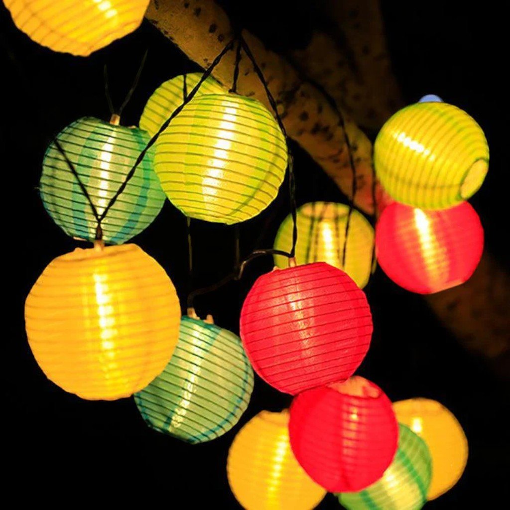 Solar Lantern String Lights IP65 Waterproof Outdoor Garden Patio Decor