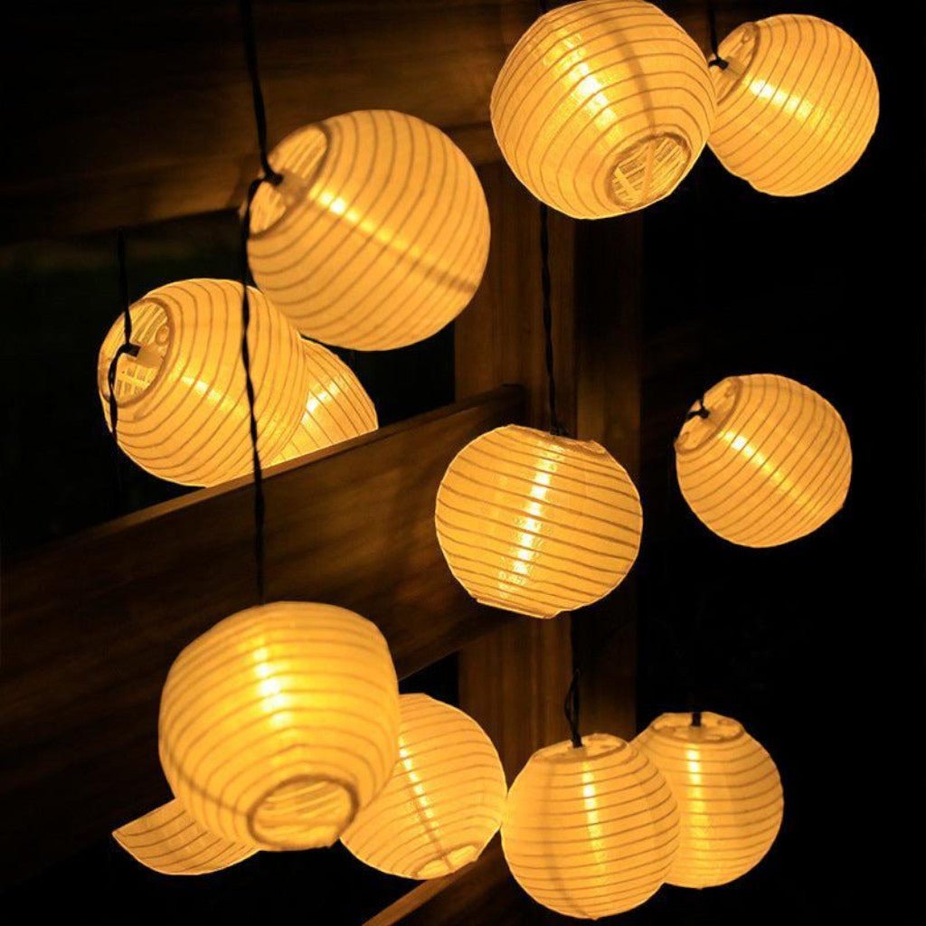 Solar Lantern String Lights IP65 Waterproof Outdoor Garden Patio Decor